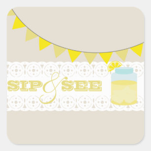 Sticker Carré Le Sip de limonade et voient l'autocollant