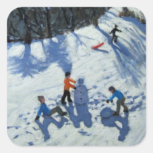 Sticker Carré Le Snowman 2 (Devant)