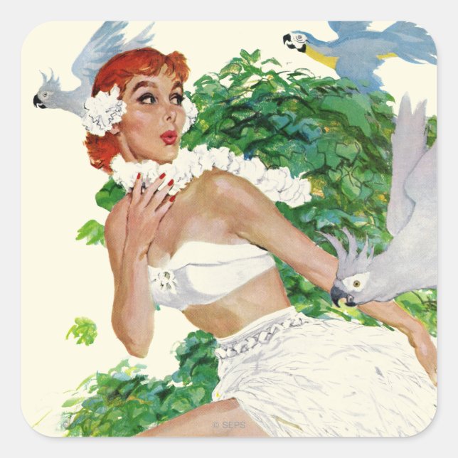 Sticker Carré Le sort des îles (Devant)