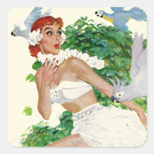 Sticker Carré Le sort des îles