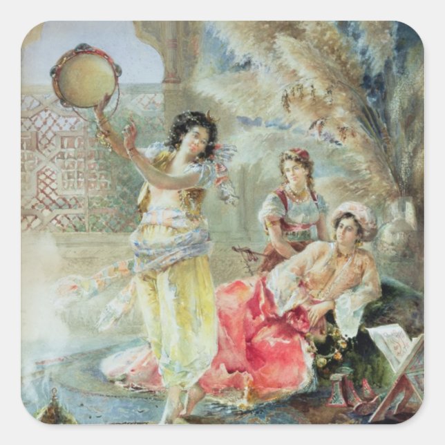 Sticker Carré Le Tambourine (avec papier) (Devant)