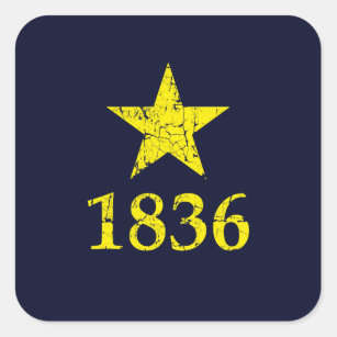 Sticker Carré Le Texas, drapeau historique d'étoile de Burnet,