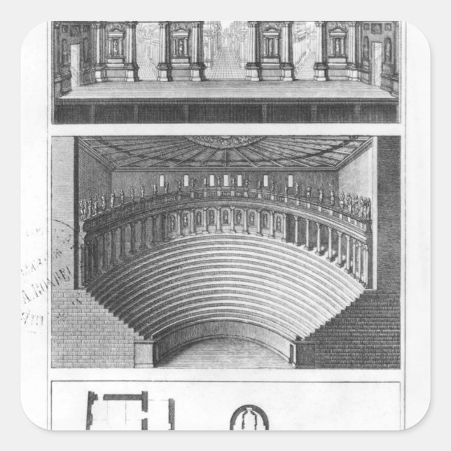 Sticker Carré Le théâtre olympique de Vicence (Devant)