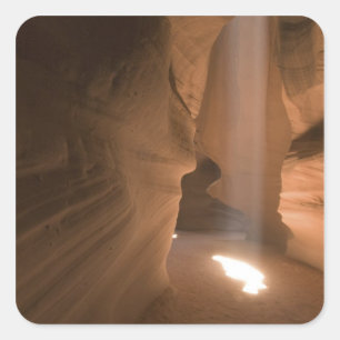 Sticker Carré Le Tire-bouchon dans Upper Antelope Canyon, Navajo