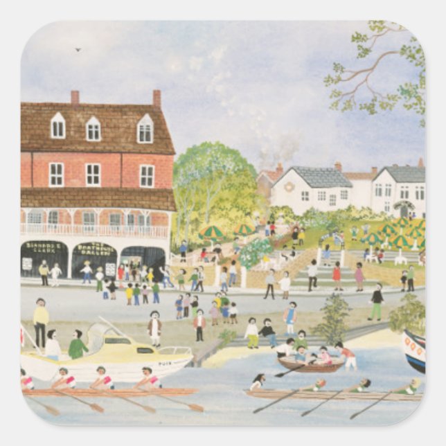 Sticker Carré Le Towpath Walton-on-Thames (Devant)