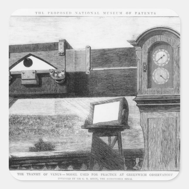 Sticker Carré Le transit de Vénus (Devant)
