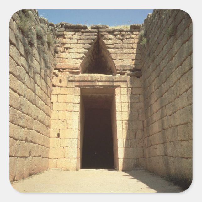 Sticker Carré Le Trésor d'Atreus, c.1300 av. (Devant)