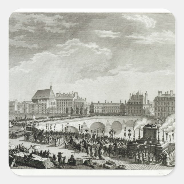 Sticker Carré Le triomphe de Voltaire (Devant)