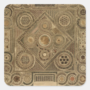 Sticker Carré Le trottoir de mosaïque avant l'autel, plaquent A