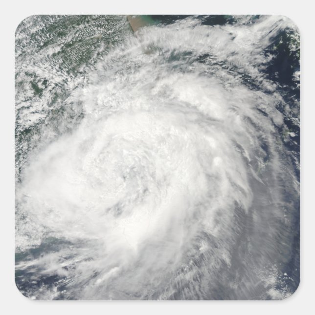 Sticker Carré Le typhon Morakot sur la Chine (Devant)