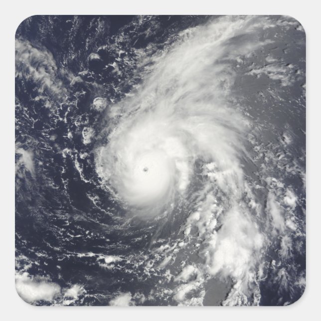 Sticker Carré Le typhon Vamco dans l'océan Pacifique (Devant)
