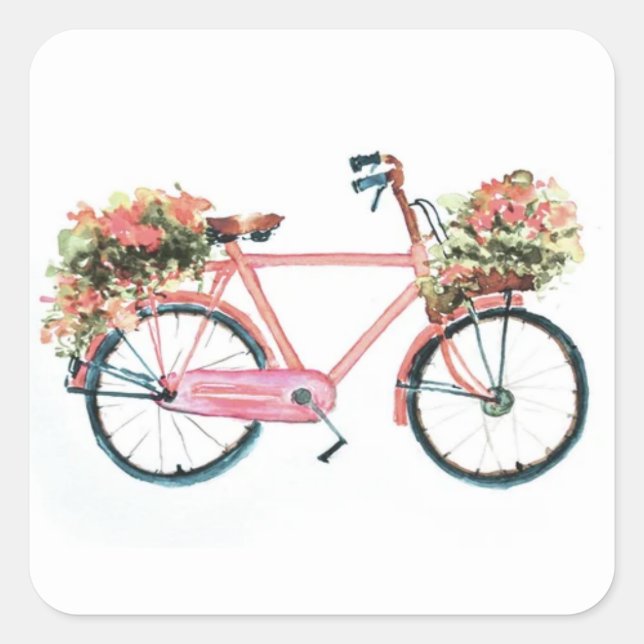 STICKER CARRÉ **LE VÉLO DE LADIE" (Devant)