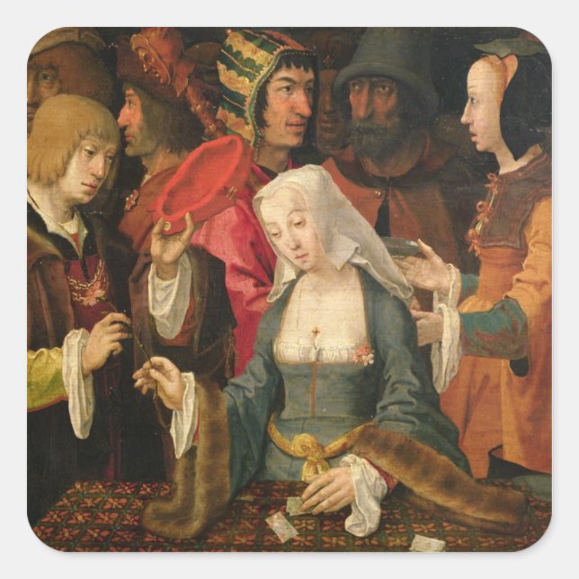 Sticker Carré Le vendeur de Fortune (Devant)