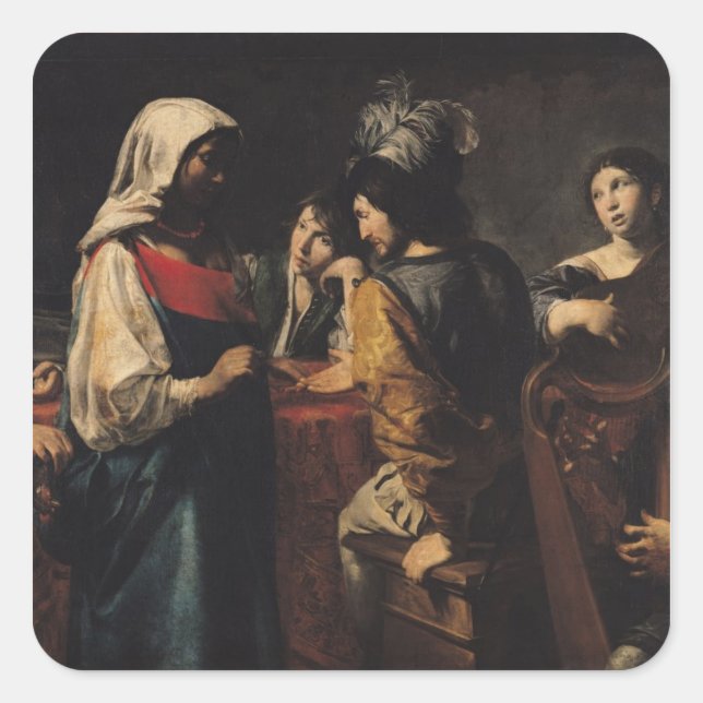 Sticker Carré Le vendeur de Fortune (Devant)