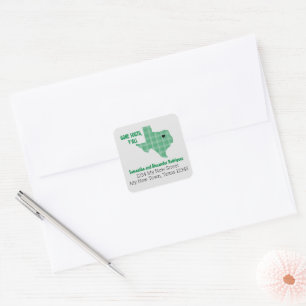 Sticker Carré Le vert s'en va vers le sud, vous autres déménagez
