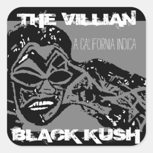STICKER CARRÉ LE VILLAIN BLACK KUSH INDICA