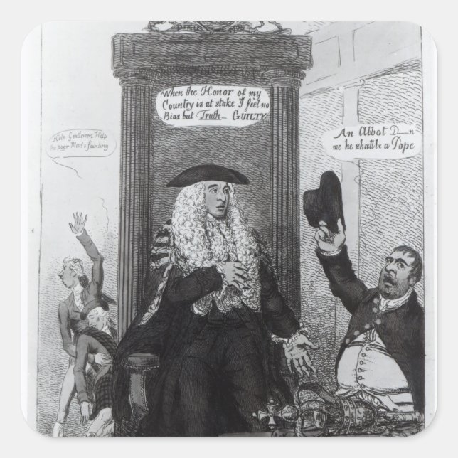 Sticker Carré Le vote par appel nominal, ou le président indépen (Devant)