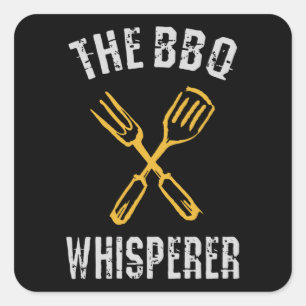 Sticker Carré Le Whisperer du barbecue
