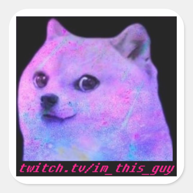 Sticker Carré Lean Doge (Devant)