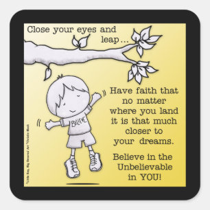 Sticker Carré Leap of Faith