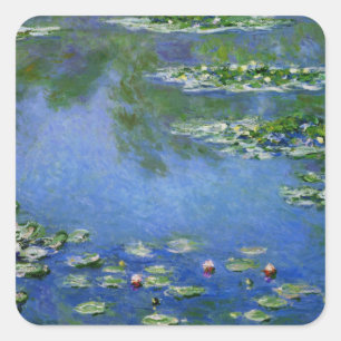 Sticker Carré L'eau Lillies de Monet