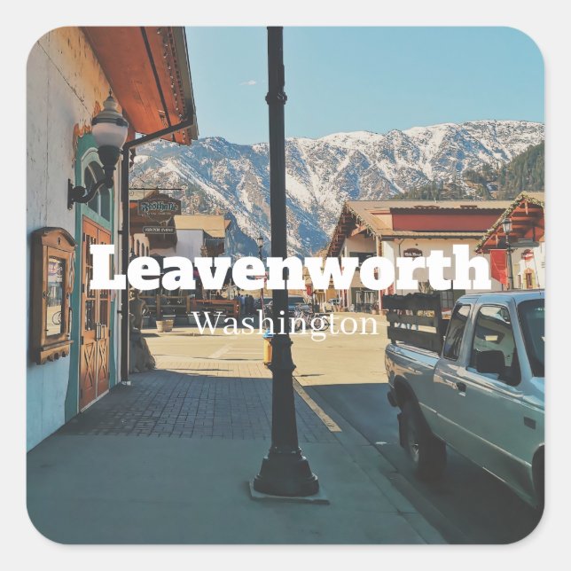 Sticker Carré Leavenworth - Washington  (Devant)