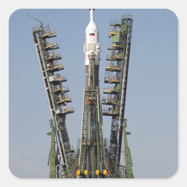 Sticker Carré L'échafaudage de lancement est mis en place (Devant)