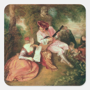 Sticker Carré L'échelle de l'amour, 1715-18