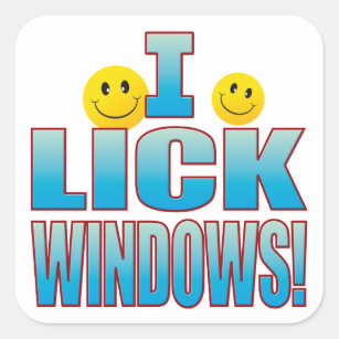 Sticker Carré Léchez la vie B de Windows