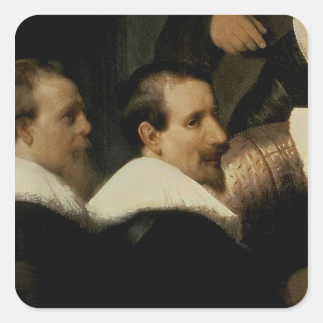 Sticker Carré Leçon d'anatomie du Dr Nicolaes Tulp, 1632 (Devant)