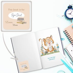 Sticker Carré Lecture Livres Enfants Personnalisés Plaque de lec