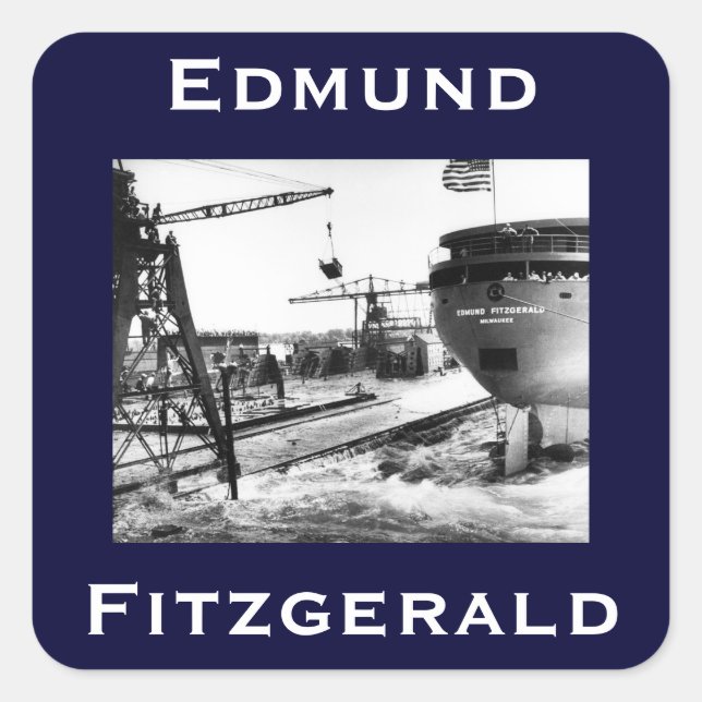 Sticker Carré L'Edmund Fitzgerald (Devant)