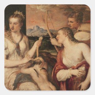 Sticker Carré L'éducation du cupidon, c.1565