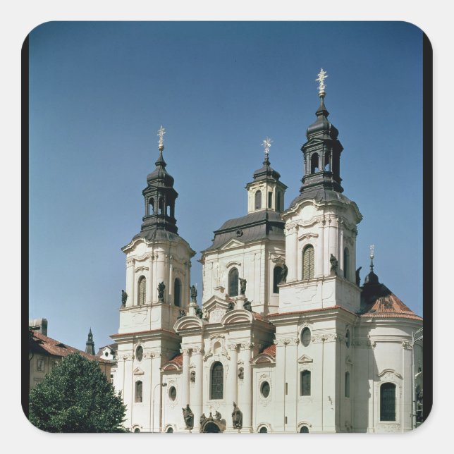 Sticker Carré L'église Saint-Nicolas, construite 1703-61 (Devant)