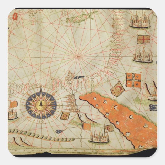 Sticker Carré L'Égypte et la mer Rouge (Devant)