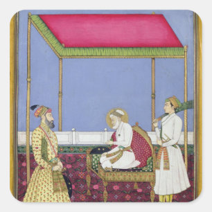 Sticker Carré L'empereur Aurangzeb dans la vieillesse