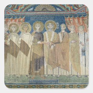 Sticker Carré L'empereur Constantine IV accorde l'immunité fisca