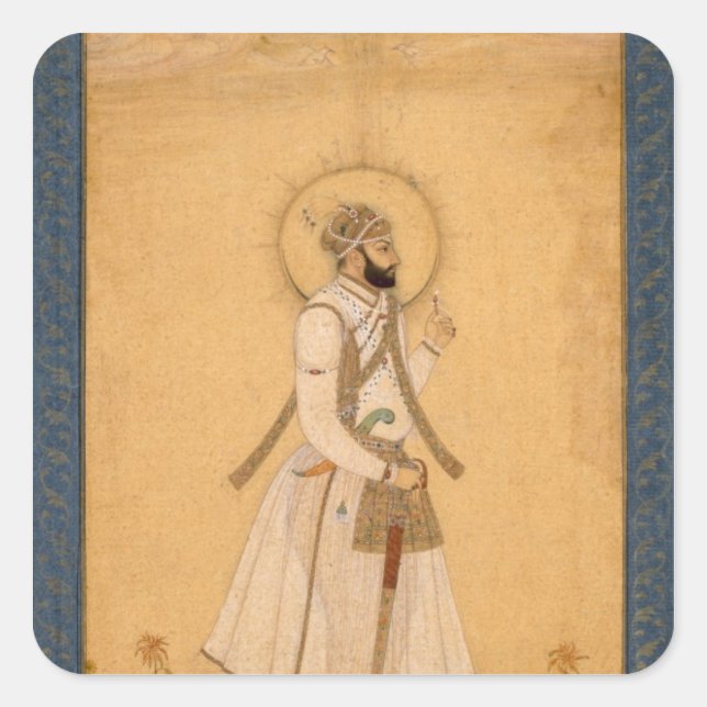 Sticker Carré L'empereur Farrukhsiyar (1683-1719) du Larg (Devant)