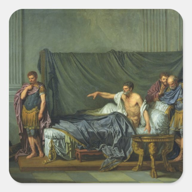 Sticker Carré L'empereur Severus réprimande son fils (Devant)