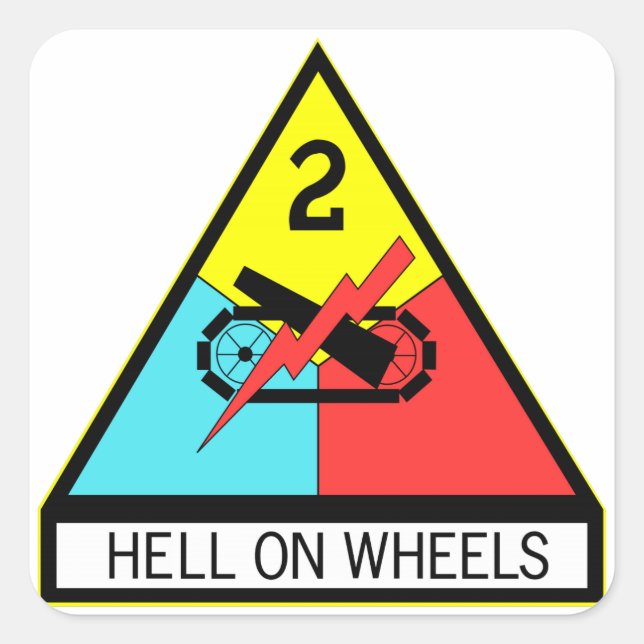 Sticker Carré L'Enfer De L'Armée Sur Roues (Devant)