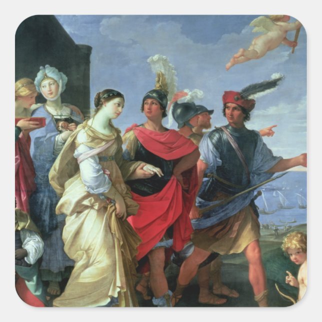 Sticker Carré L'enlèvement d'Helen, c.1626-31 (Devant)