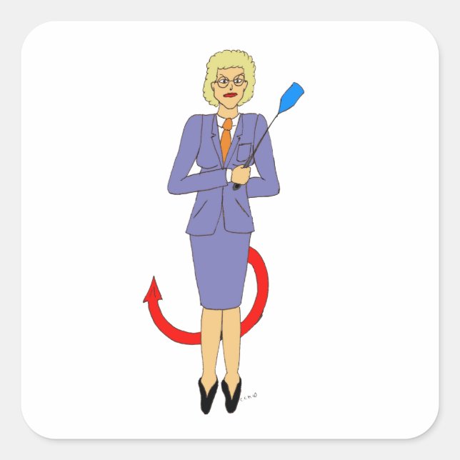 Sticker Carré L'enseignant du mal (Devant)