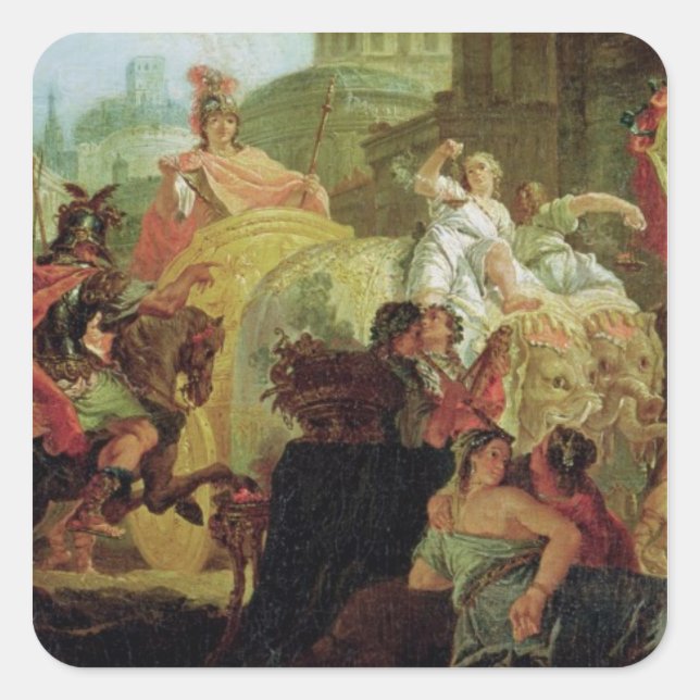 Sticker Carré L'entrée d'Alexandre le Grand (Devant)