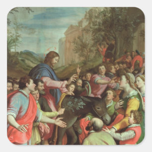 Sticker Carré L'entrée du Christ à Jérusalem