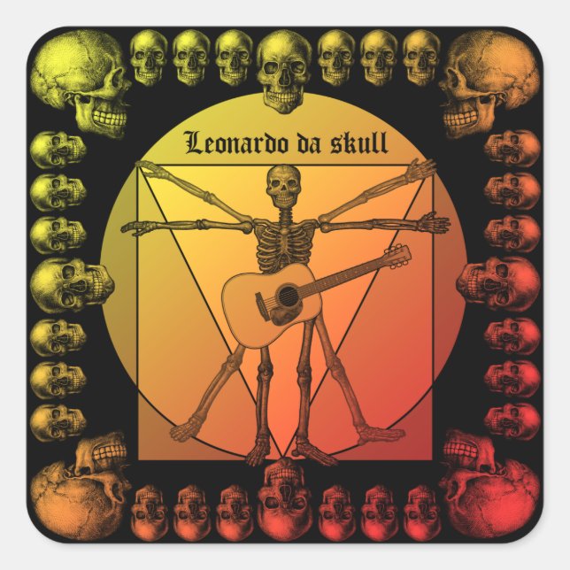 Sticker Carré Léoguitare1 (Devant)