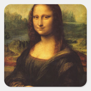 Sticker Carré Léonard de Vinci, Mona Lisa