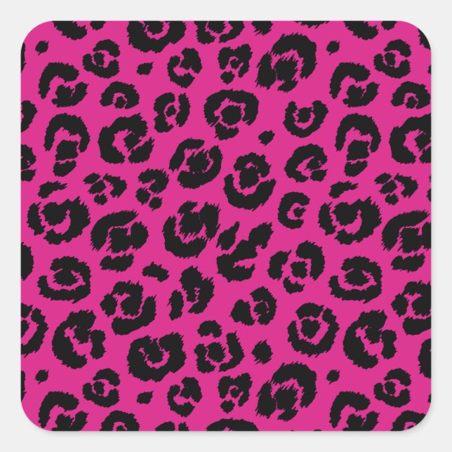 Sticker Carré leopardpatternhotpink.png (Devant)