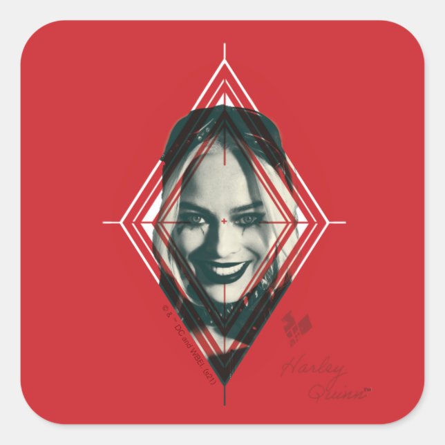 Sticker Carré L'équipe du suicide | Harley Quinn Diamond Target (Devant)