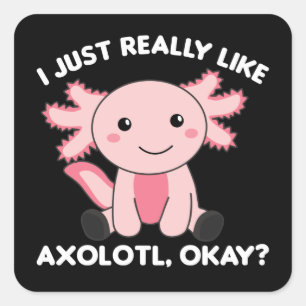 Sticker Carré Les Amateurs D'Axolotl Les Beaux Animaux Pour Les
