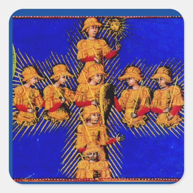 Sticker Carré Les âmes Mars au Paradis - Dante (Devant)